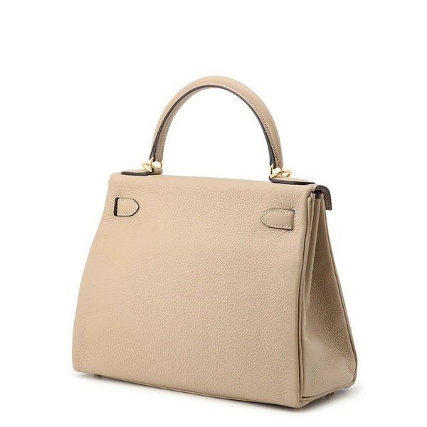 エルメス ハンドバッグ ケリー28 内縫い トレンチ/ゴールド金具 トゴ Z刻印 2wayショルダー