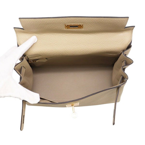 エルメス ハンドバッグ ケリー28 内縫い トレンチ/ゴールド金具 トゴ Z刻印 2wayショルダー