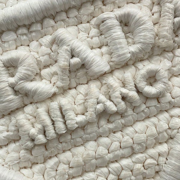 プラダ ショルダーバッグ トライアングル ラフィア 1BH190 PRADA 白