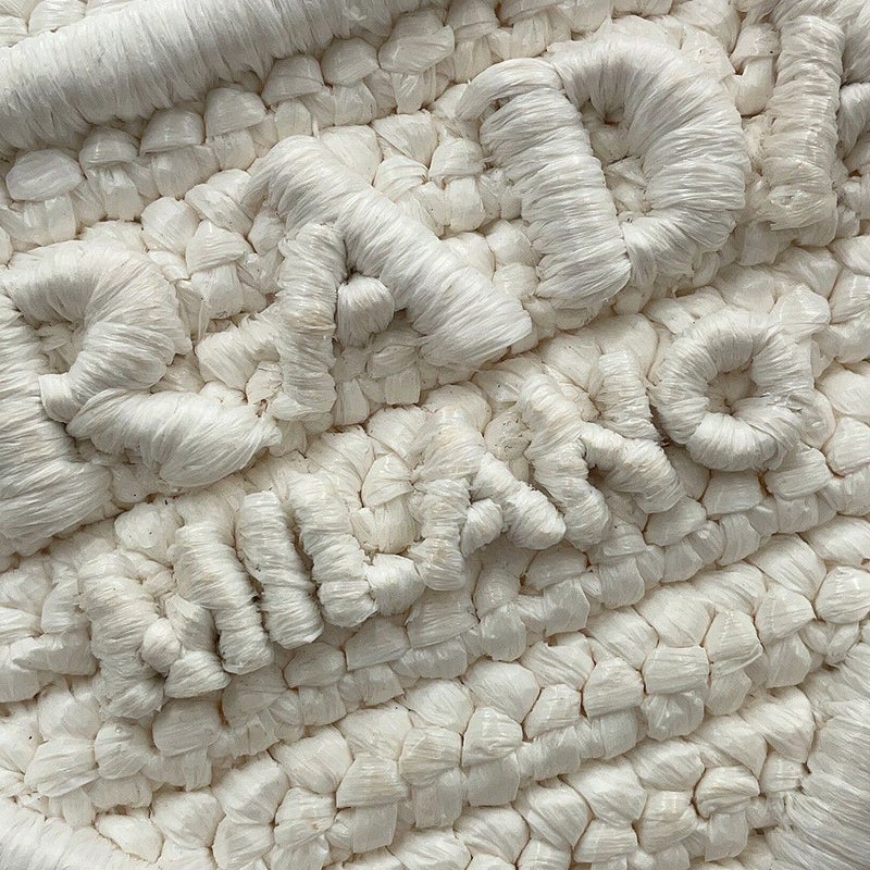 プラダ ショルダーバッグ トライアングル ラフィア 1BH190 PRADA 白