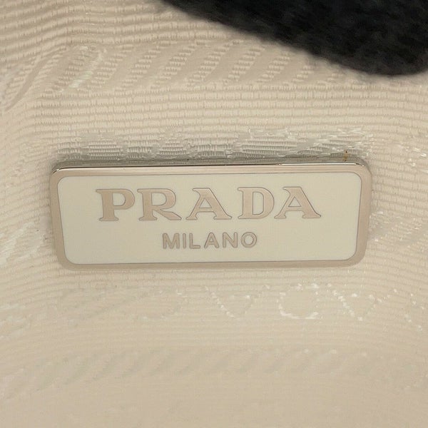 プラダ ショルダーバッグ トライアングル ラフィア 1BH190 PRADA 白