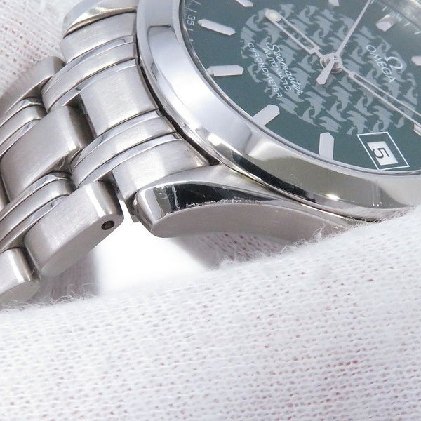 オメガ シーマスター ジャックマイヨール OMEGA 腕時計 グリーン文字盤