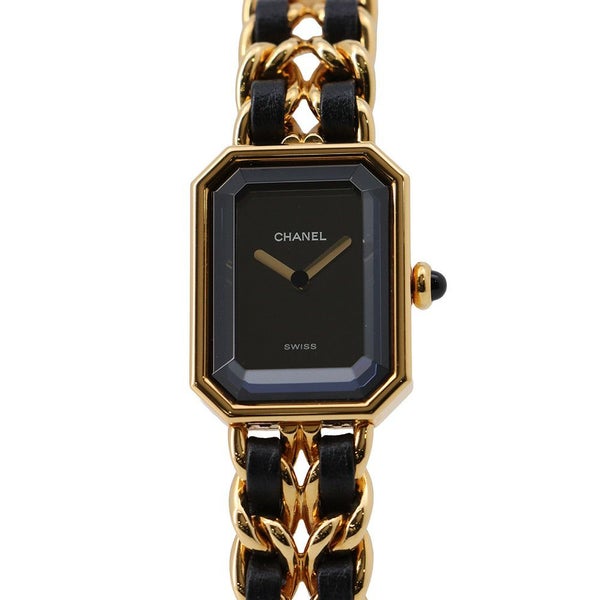 シャネル プルミエール Mサイズ H0001 CHANEL 腕時計 黒文字盤 クォーツ