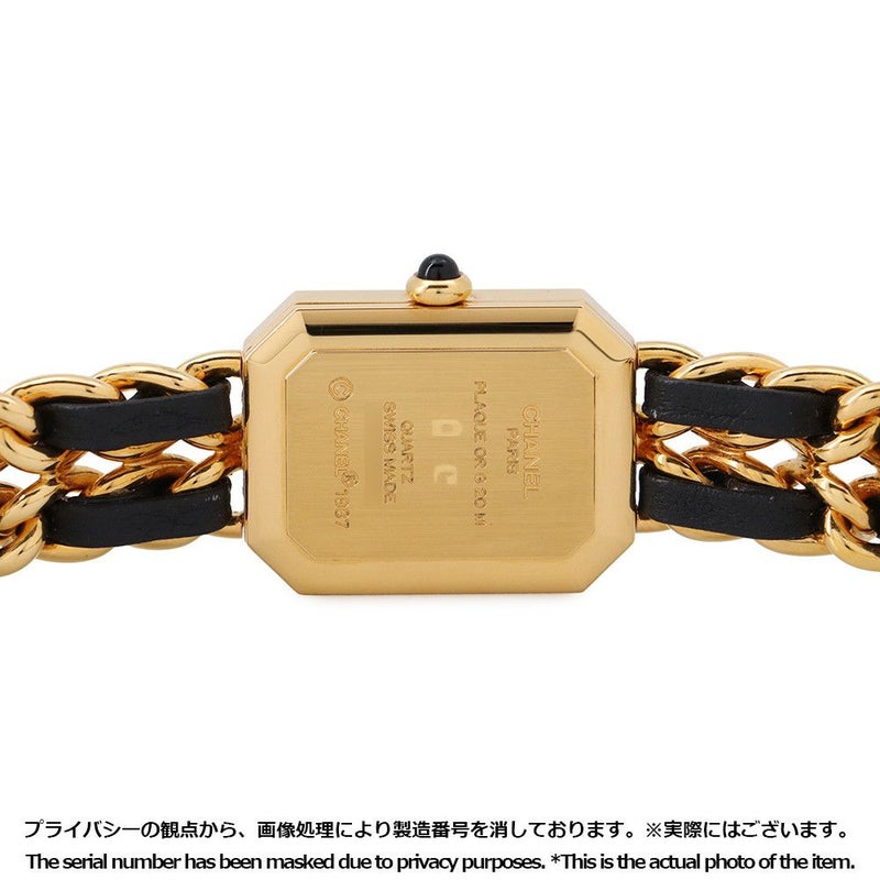 シャネル プルミエール Mサイズ H0001 CHANEL 腕時計 黒文字盤 クォーツ