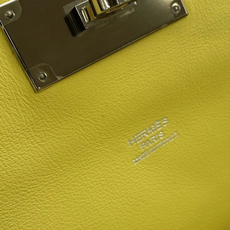 エルメス ハンドバッグ ツールボックス26 ライム/シルバー金具 スイフト □Q刻印 HERMES 2wayショルダー
