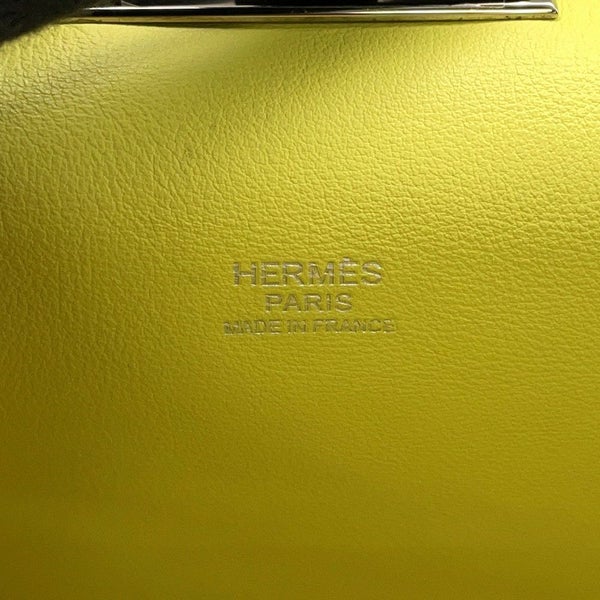エルメス ハンドバッグ ツールボックス26 ライム/シルバー金具 スイフト □Q刻印 HERMES 2wayショルダー