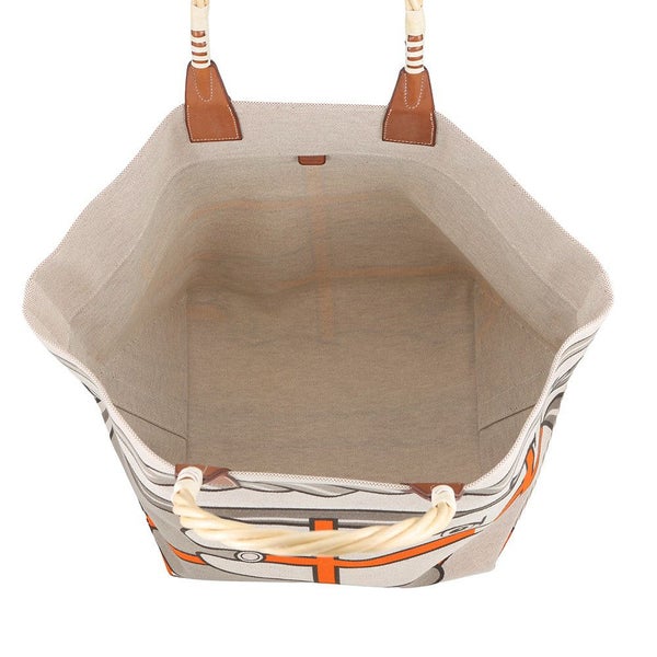 エルメス トートバッグ スティープル ラージトート ベージュ/フォーブ トワルアッシュ/バレニア □P刻印