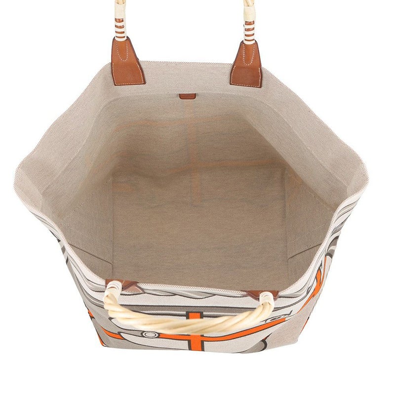 エルメス トートバッグ スティープル ラージトート ベージュ/フォーブ トワルアッシュ/バレニア □P刻印