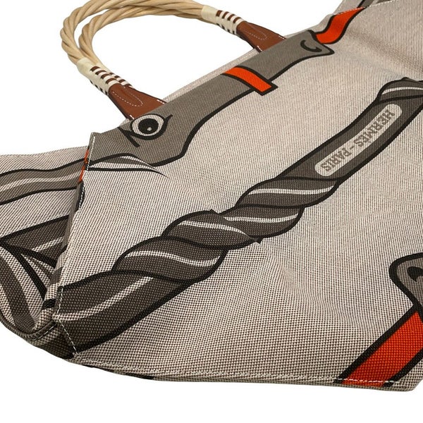 エルメス トートバッグ スティープル ラージトート ベージュ/フォーブ トワルアッシュ/バレニア □P刻印