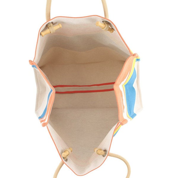 エルメス トートバッグ エスカル・ア・ラ・プラージュ プリント アシエ/シルバー金具 トワルアッシュ HERMES ビーチバッグ