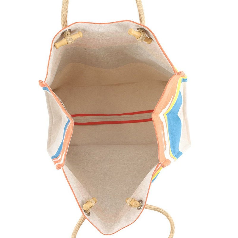 エルメス トートバッグ エスカル・ア・ラ・プラージュ プリント アシエ/シルバー金具 トワルアッシュ HERMES ビーチバッグ