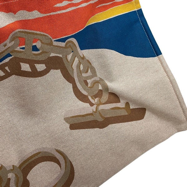 エルメス トートバッグ エスカル・ア・ラ・プラージュ プリント アシエ/シルバー金具 トワルアッシュ HERMES ビーチバッグ