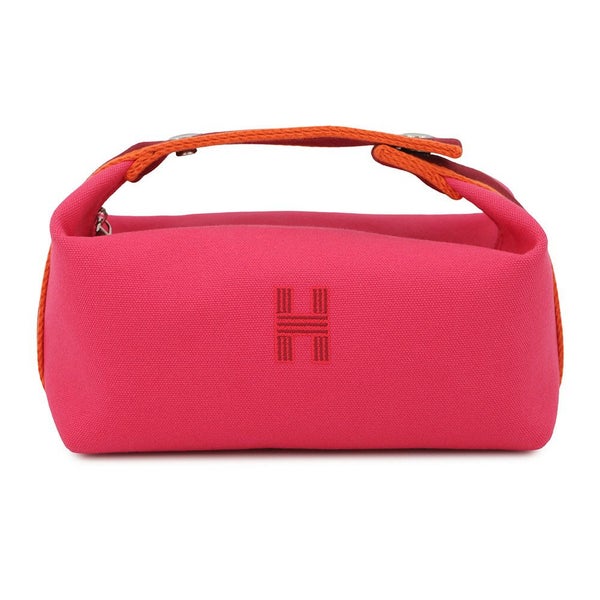 エルメス ポーチ ブリッド・ア・ブラックPM ハイビスカス/シルバー金具 キャンバス HERMES バッグ 小物入れ