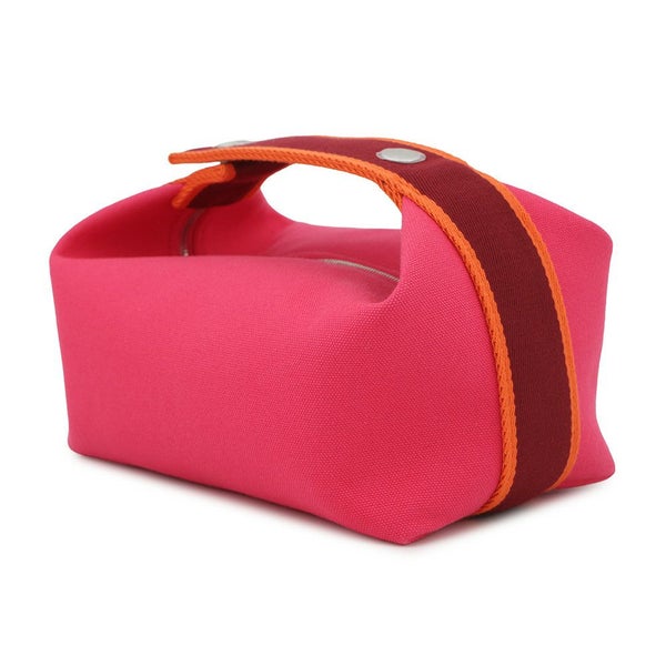 エルメス ポーチ ブリッド・ア・ブラックPM ハイビスカス/シルバー金具 キャンバス HERMES バッグ 小物入れ