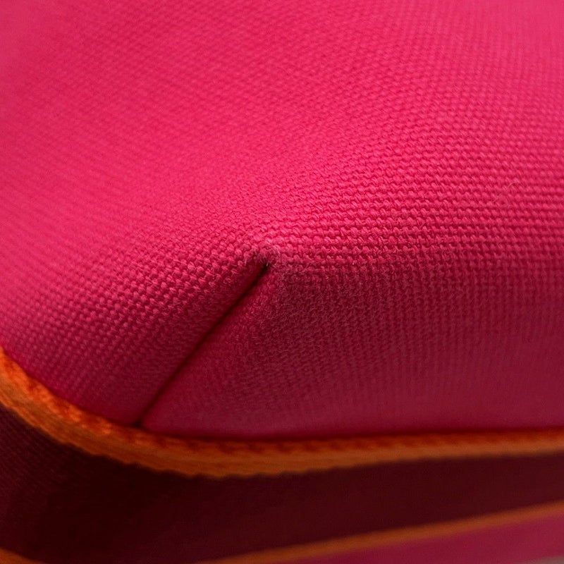 エルメス ポーチ ブリッド・ア・ブラックPM ハイビスカス/シルバー金具 キャンバス HERMES バッグ 小物入れ