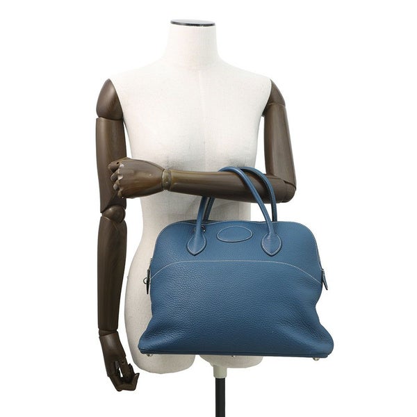 エルメス ハンドバッグ ボリード35 ブルータラサ/シルバー金具 トリヨンクレマンス □G刻印 2wayショルダー