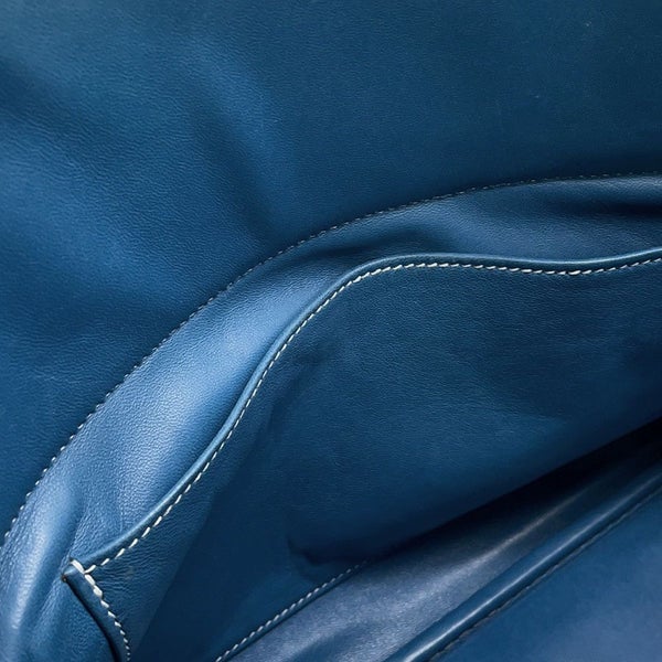 エルメス ハンドバッグ ボリード35 ブルータラサ/シルバー金具 トリヨンクレマンス □G刻印 2wayショルダー