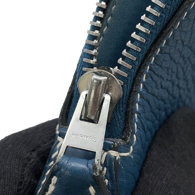 エルメス ハンドバッグ ボリード35 ブルータラサ/シルバー金具 トリヨンクレマンス □G刻印 2wayショルダー