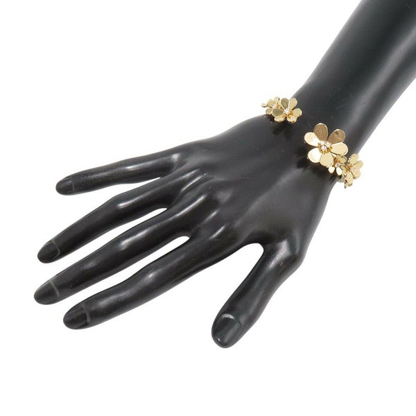 ヴァンクリーフ&アーペル ブレスレット フリヴォル 7フラワー スモール ダイヤモンド 9P 計0.54ct K18YGイエローゴールド VCARP6L100