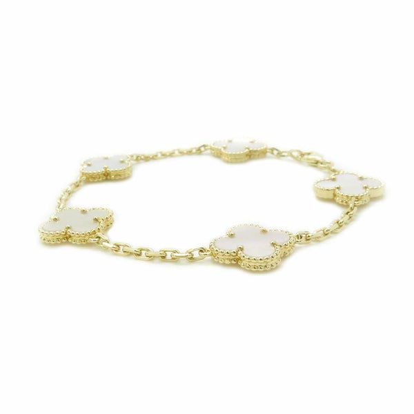 ヴァンクリーフ＆アーペル ブレスレット ヴィンテージ アルハンブラ 5モチーフ マザーオブパール K18YG VCARA41800