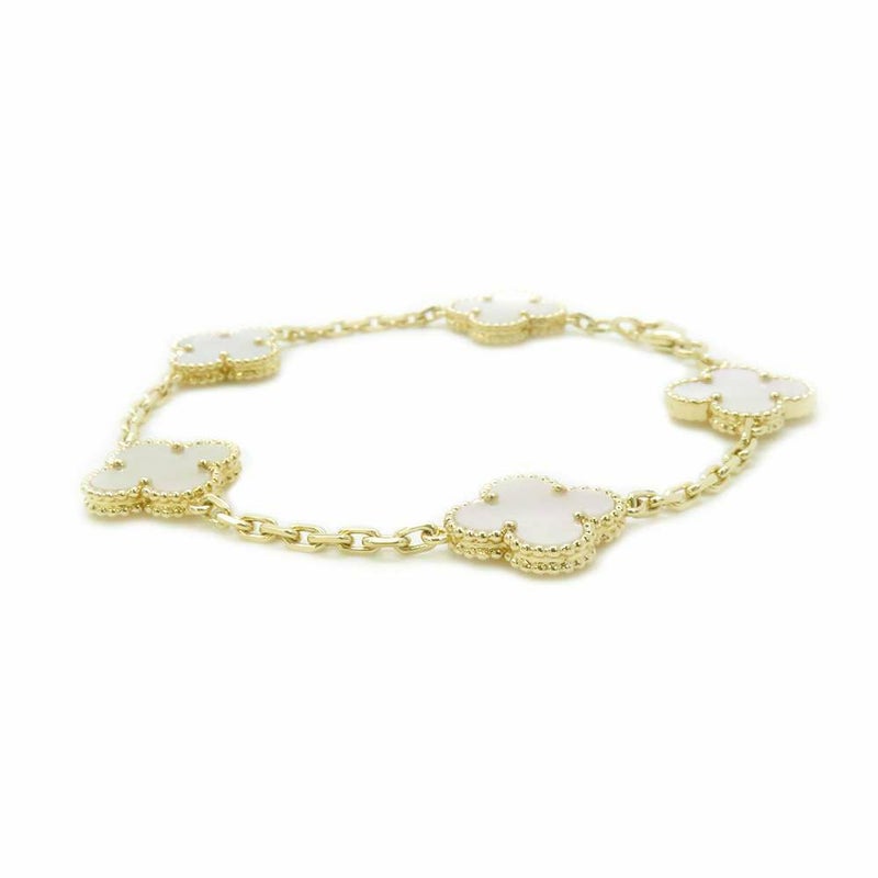 ヴァンクリーフ＆アーペル ブレスレット ヴィンテージ アルハンブラ 5モチーフ マザーオブパール K18YG VCARA41800