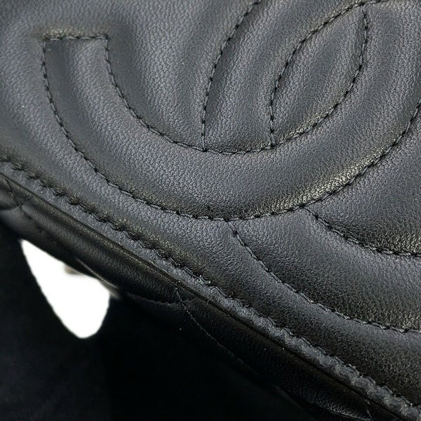シャネル チェーンショルダーバッグ マトラッセ ココマーク バニティバッグ ラムスキン AP1472 CHANEL 黒 2way ヴァニティバッグ