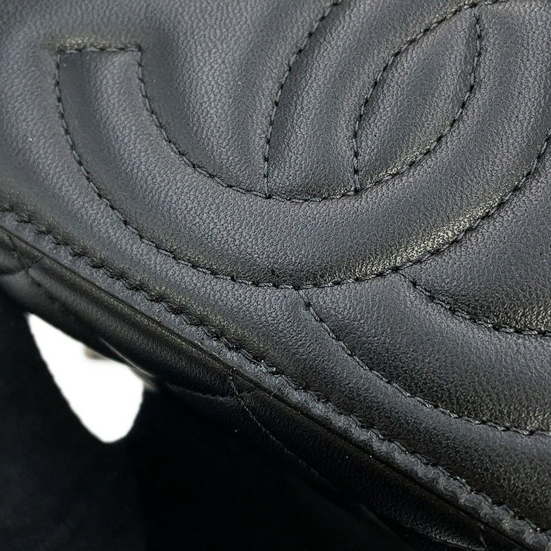 シャネル チェーンショルダーバッグ マトラッセ ココマーク バニティバッグ ラムスキン AP1472 CHANEL 黒 2way ヴァニティバッグ