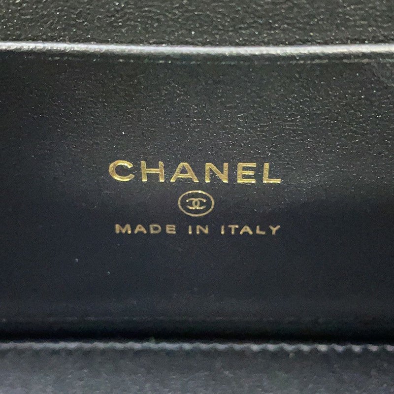 シャネル チェーンショルダーバッグ マトラッセ ココマーク バニティバッグ ラムスキン AP1472 CHANEL 黒 2way ヴァニティバッグ