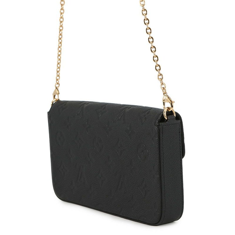 ルイヴィトン チェーンウォレット モノグラム・アンプラント ポシェット・フェリシー M82477 ブラック 黒