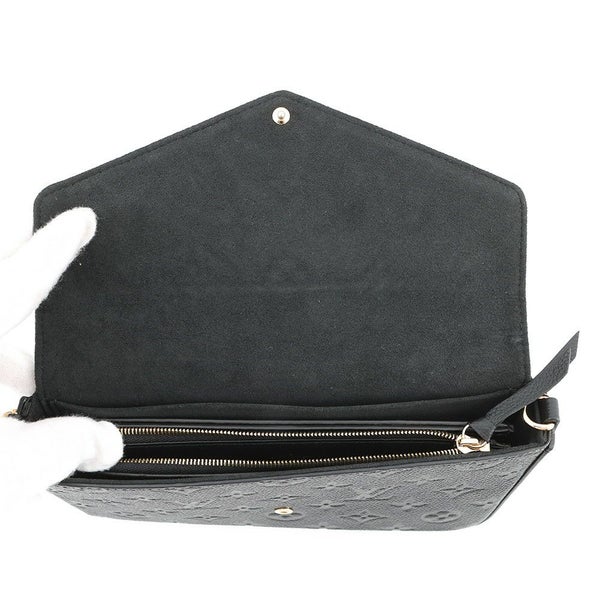 ルイヴィトン チェーンウォレット モノグラム・アンプラント ポシェット・フェリシー M82477 ブラック 黒