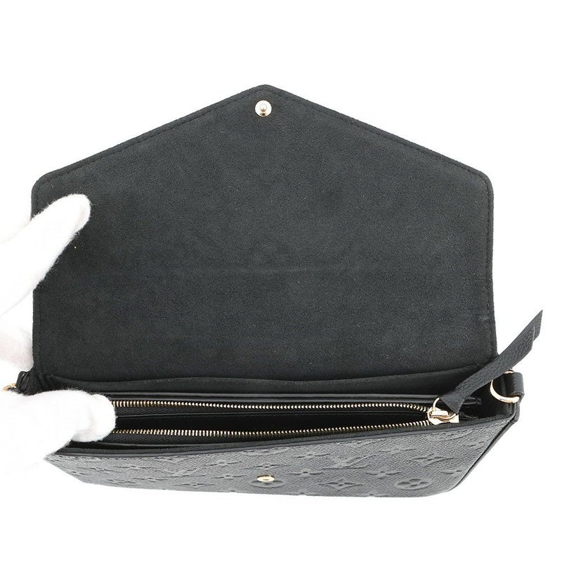 ルイヴィトン チェーンウォレット モノグラム・アンプラント ポシェット・フェリシー M82477 ブラック 黒