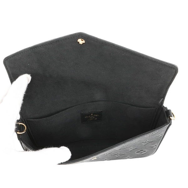 ルイヴィトン チェーンウォレット モノグラム・アンプラント ポシェット・フェリシー M82477 ブラック 黒