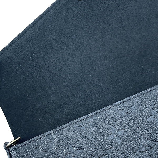 ルイヴィトン チェーンウォレット モノグラム・アンプラント ポシェット・フェリシー M82477 ブラック 黒