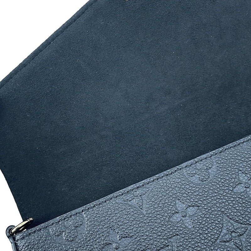 ルイヴィトン チェーンウォレット モノグラム・アンプラント ポシェット・フェリシー M82477 ブラック 黒