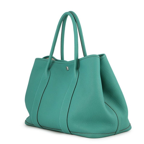 エルメス トートバッグ ガーデンパーティPM マラカイト/シルバー金具 ネゴンダ D刻印