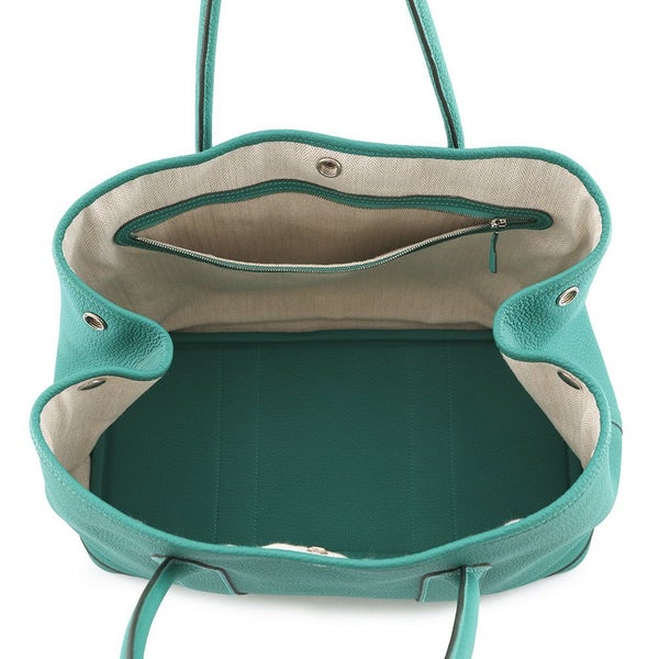 エルメス トートバッグ ガーデンパーティPM マラカイト/シルバー金具 ネゴンダ D刻印