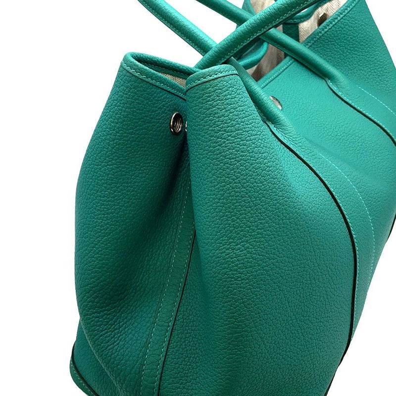 エルメス トートバッグ ガーデンパーティPM マラカイト/シルバー金具 ネゴンダ D刻印