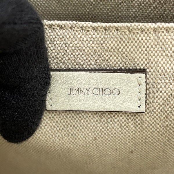 ジミーチュウ ハンドバッグ BRIA TOTE スタースタッズ レザー JIMMY CHOO 2way 白