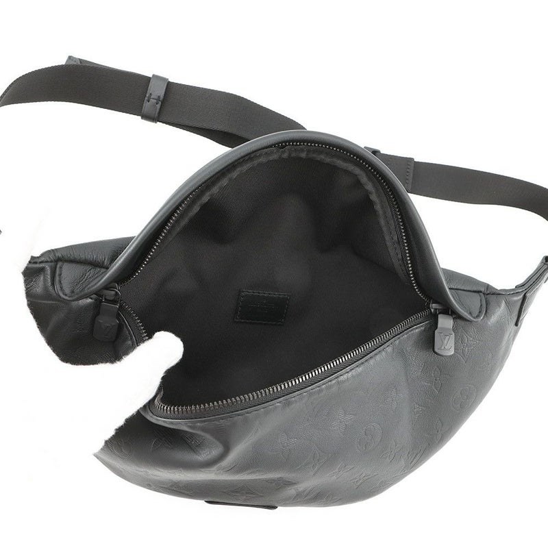 ルイヴィトン ボディバッグ モノグラム・シャドウ ディスカバリー・バムバッグPM M46036 ウエストバッグ 黒 ブラック