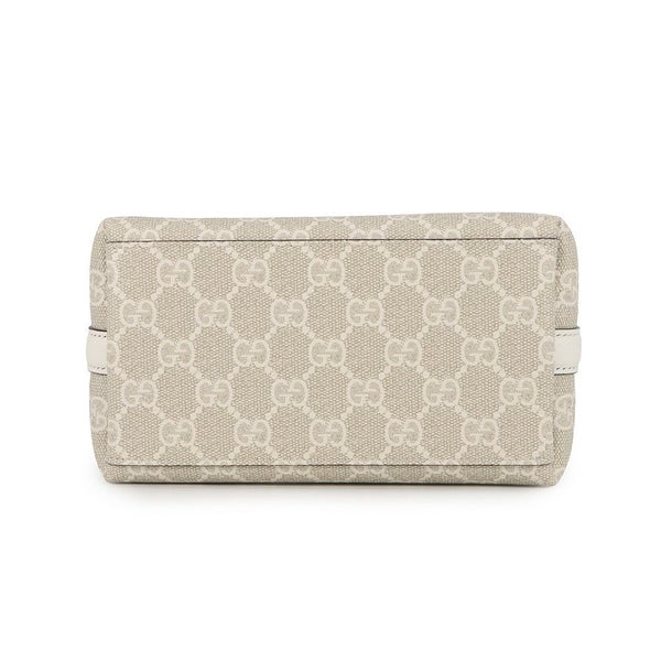 グッチ ハンドバッグ GGエンブレム スモール バケットバッグ PVC レザー 815118 GUCCI 2WAY 白