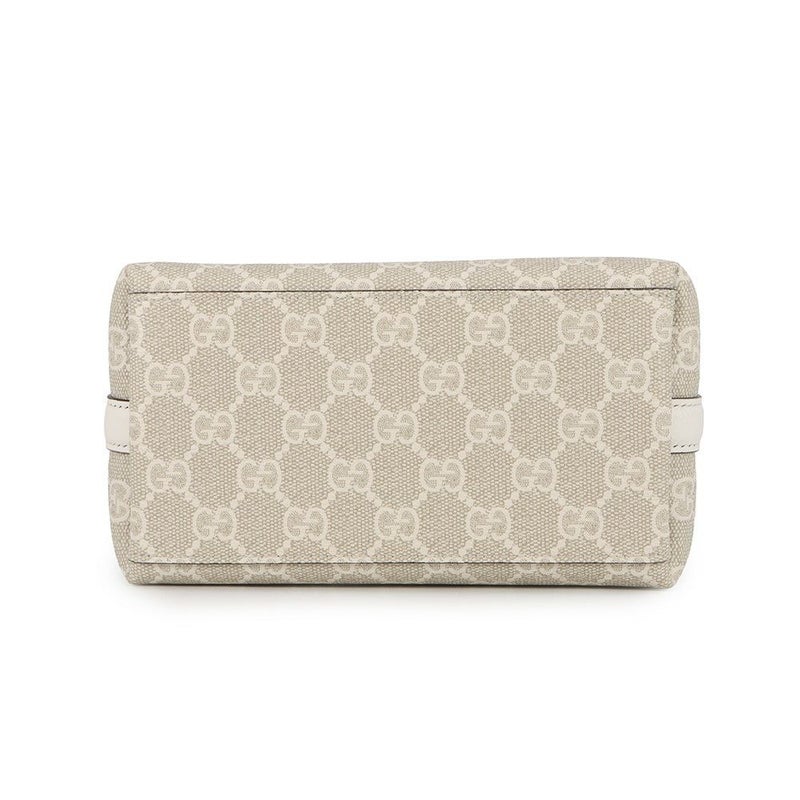 グッチ ハンドバッグ GGエンブレム スモール バケットバッグ PVC レザー 815118 GUCCI 2WAY 白