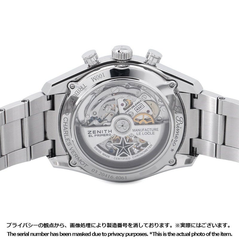 ゼニス クロノマスター エル・プリメロ オープン 03.20416.4061/51.M2040 ZENITH 腕時計 ブルー文字盤