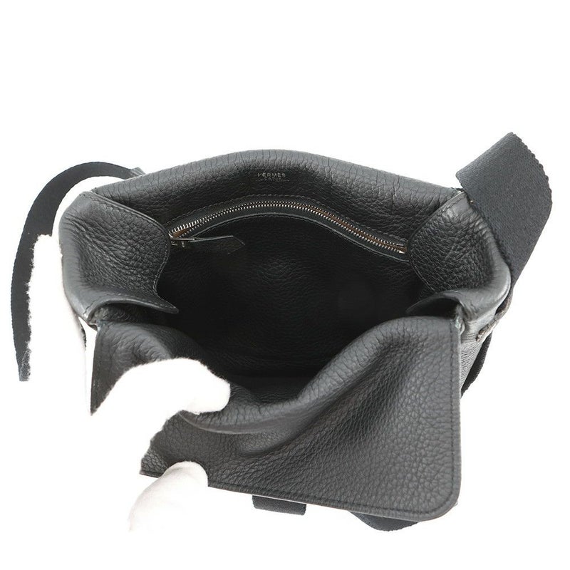 エルメス ショルダーバッグ チベットPM ブラック/シルバー金具 トリヨンクレマンス □H刻印 黒