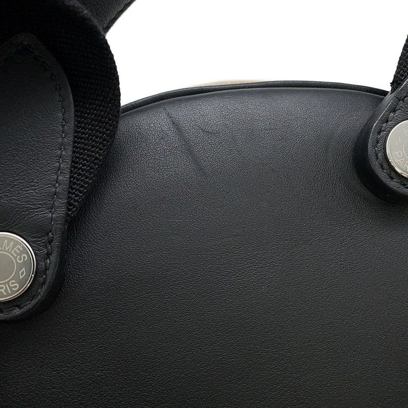 エルメス リュック エルメス・オールバック エクリュ/ブラック/シルバー金具 トワルビヴァーク/スイフト B刻印 メンズ