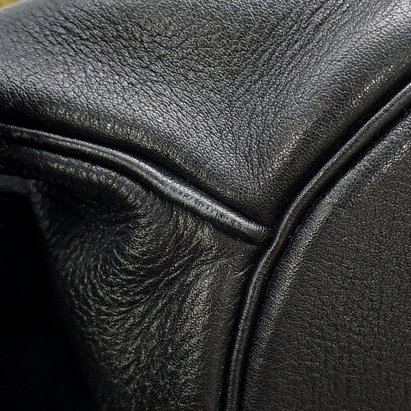 エルメス ショルダーバッグ スマックPM ブラック/イエロー/ゴールド金具 ヴォーグレネ/リザード/オーストリッチ 〇U刻印 黒