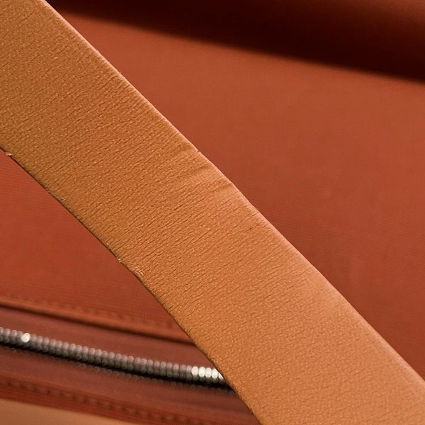 エルメス エールバッグジップPM オレンジ/ナチュラル/シルバー金具 トワルアッシュ/ヴァッシュハンター A刻印 2way