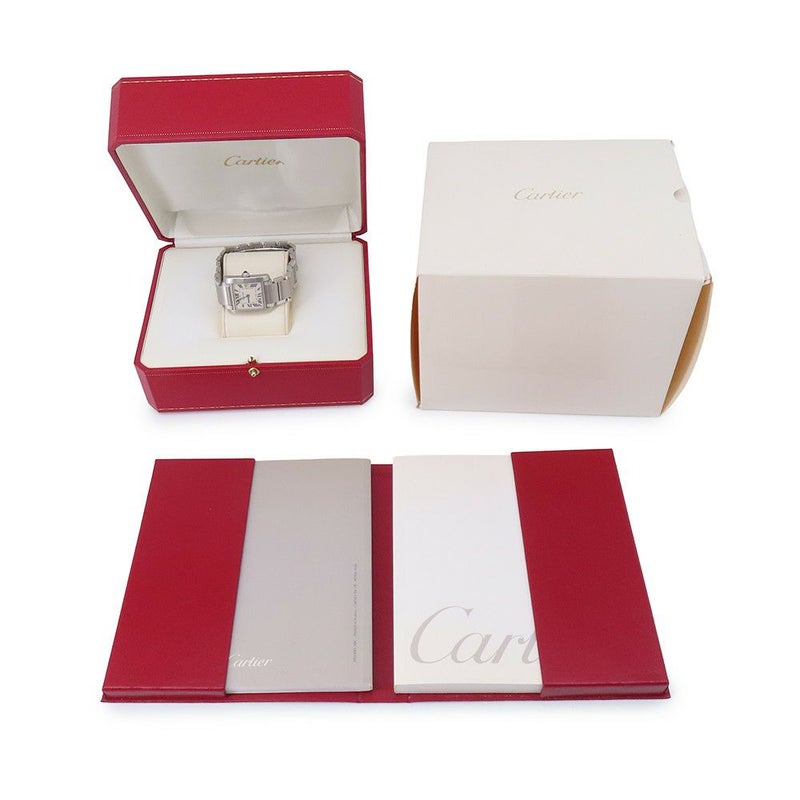 カルティエ タンク フランセーズ MM W51011Q3 Cartier 腕時計 レディース クォーツ アイボリー文字盤