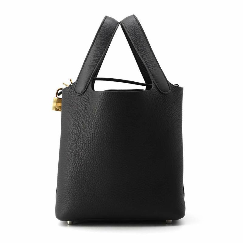 エルメス ハンドバッグ ピコタンロックPM ブラック/ゴールド金具 トリヨンクレマンス W刻印 黒