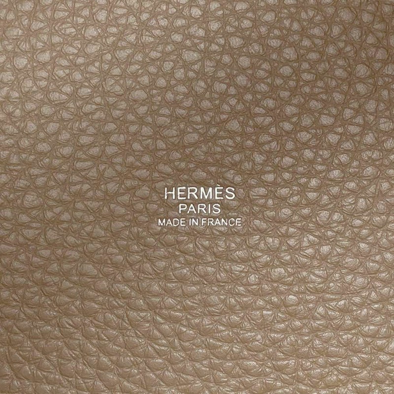 エルメス ハンドバッグ ピコタンロックPM エトゥープ/シルバー金具 トリヨンクレマンス W刻印