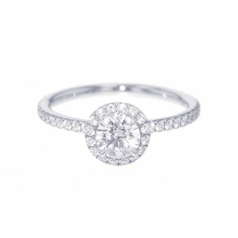 ハリーウィンストン リング ラウンドカット・マイクロパヴェ・リング ダイヤ 0.54ct Pt950 サイズ約10号 GIA鑑定書付き RGDPRD005MICPT